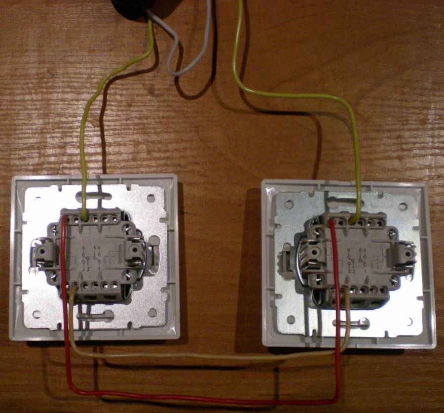 Установка проходного выключателя
